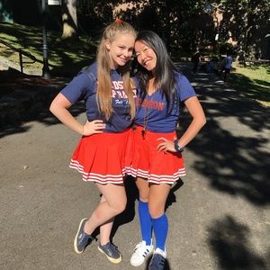 Cheerleading Elastic Waist Knife Pleat Skirt